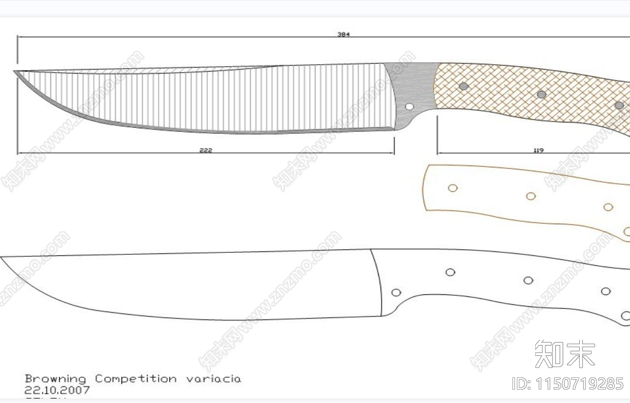刀具图纸施工图下载【ID:1150719285】