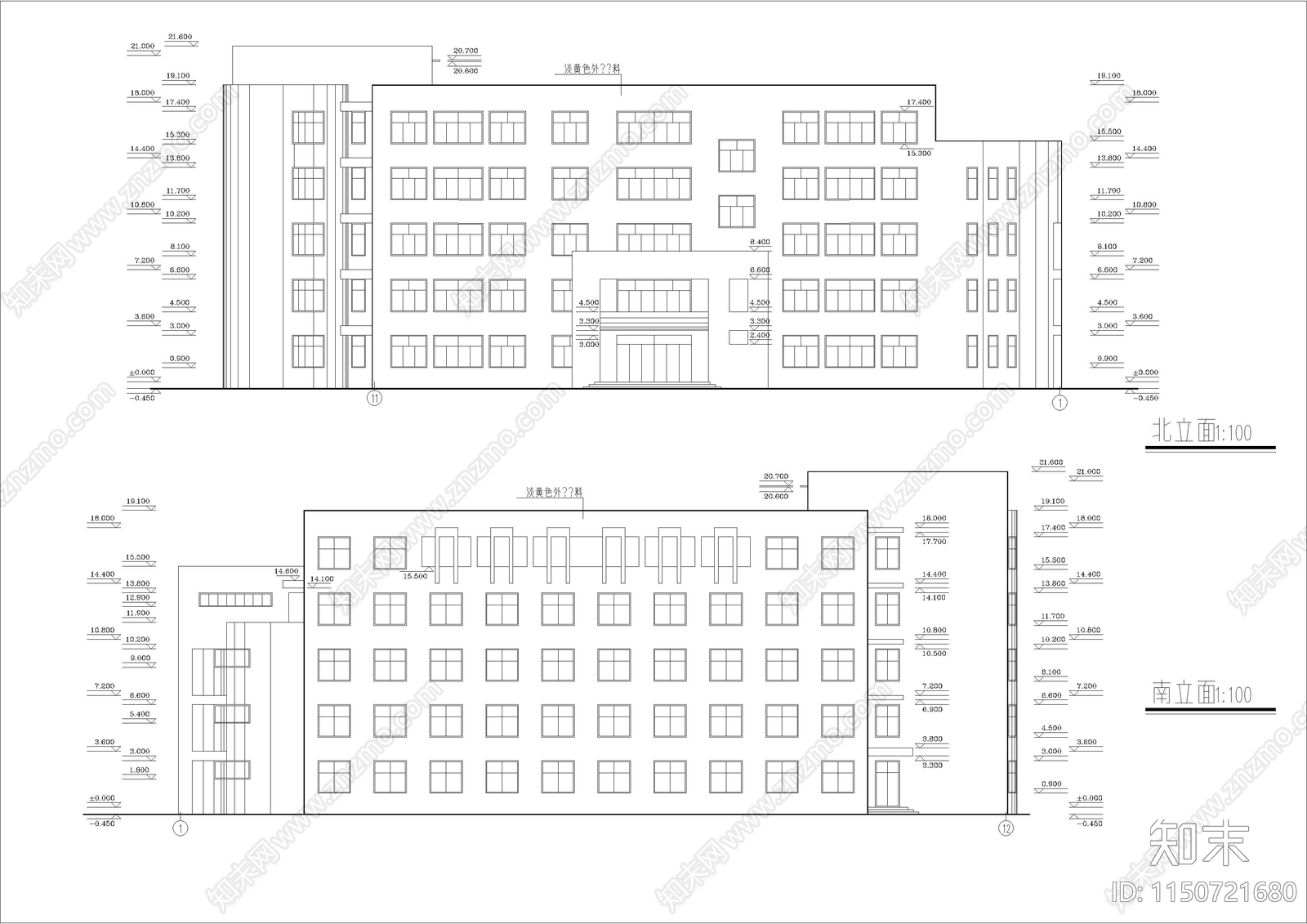 小学综合楼图纸cad施工图下载【ID:1150721680】