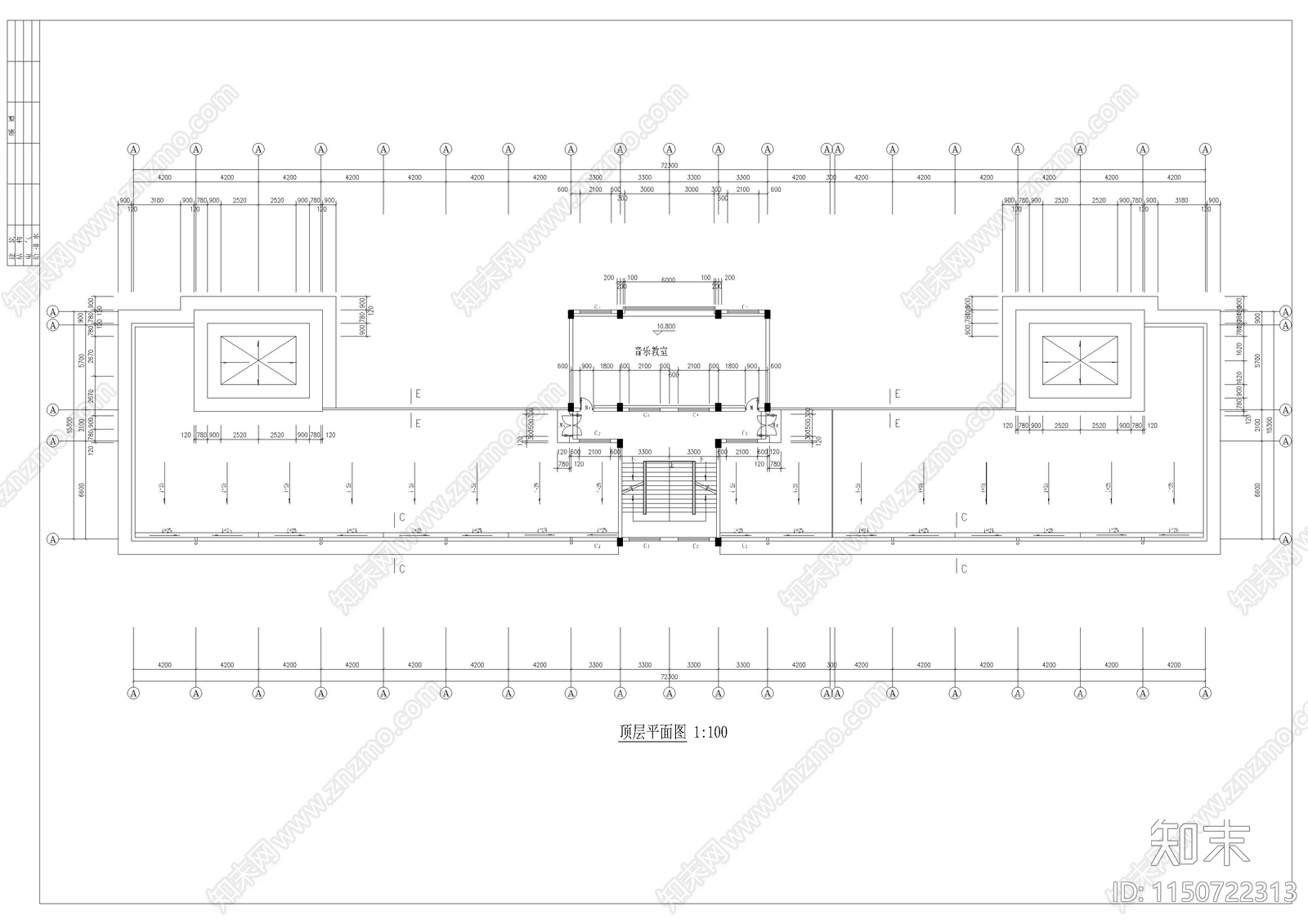 三丁小学教学综合楼建筑图cad施工图下载【ID:1150722313】