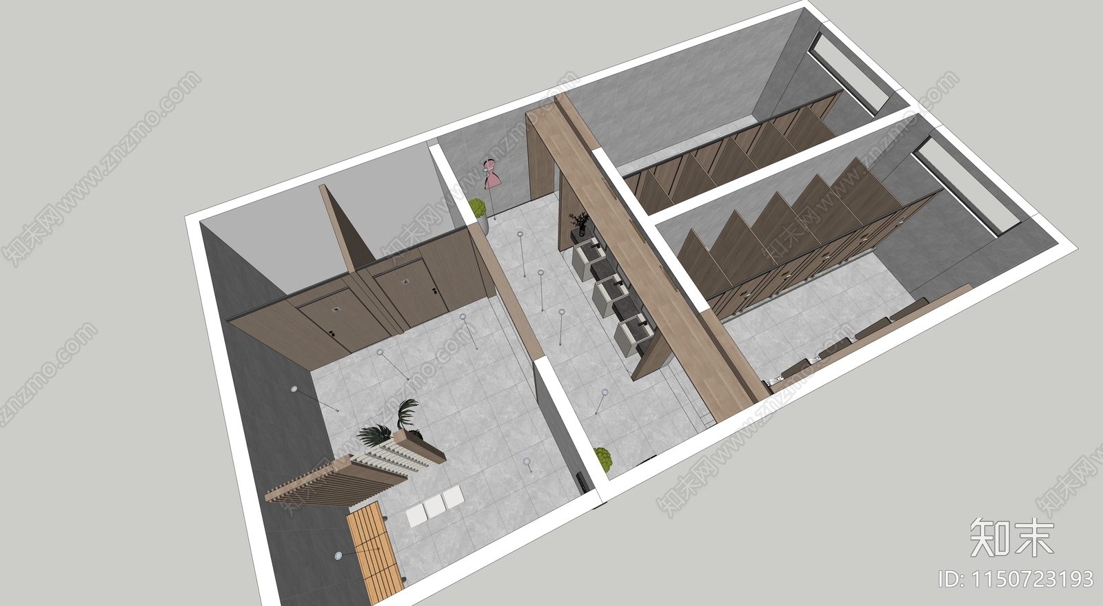 现代公共卫生间SU模型下载【ID:1150723193】
