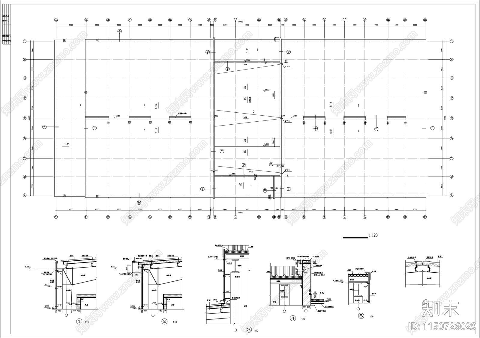 冷库建筑cad施工图下载【ID:1150726029】