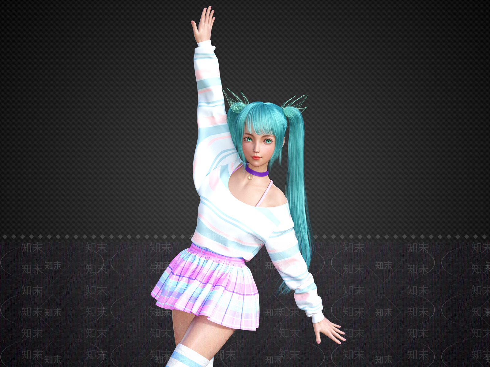 双马尾女生SU模型下载【ID:1150727533】