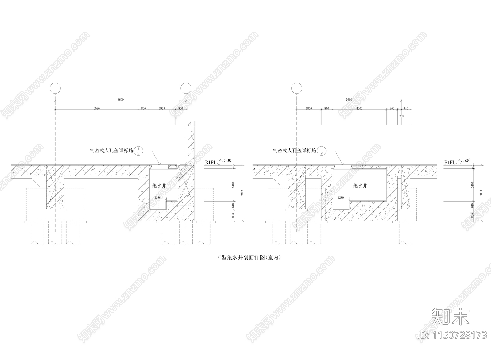 12种地沟及盖板节点cad施工图下载【ID:1150728173】