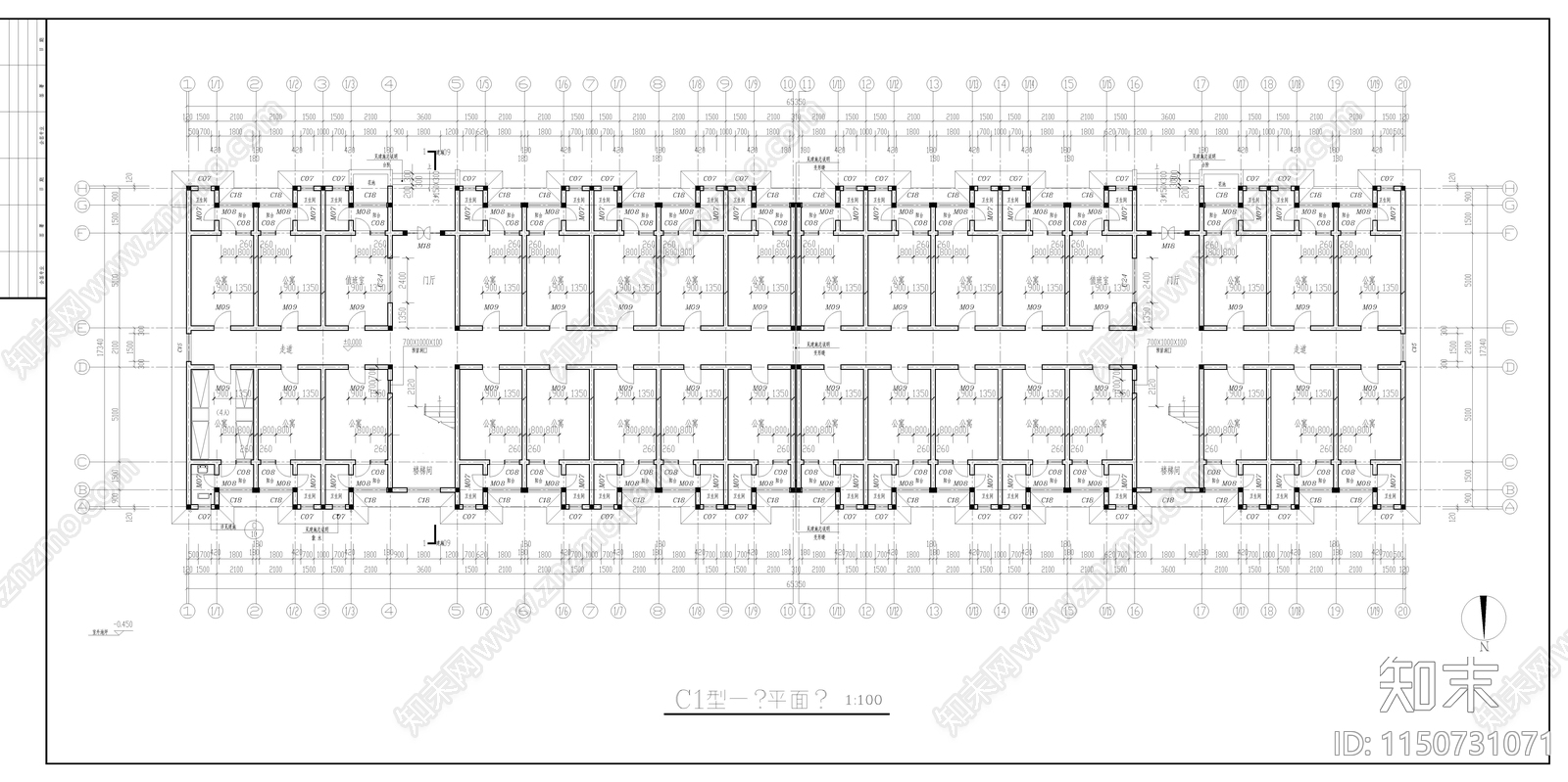 现代学生公寓设计图纸施工图下载【ID:1150731071】