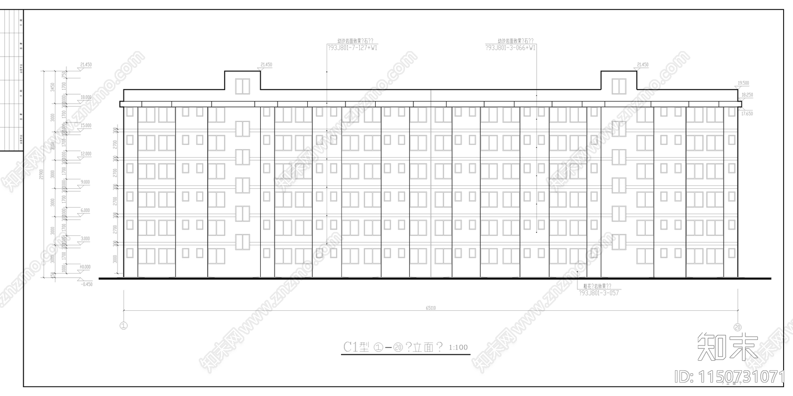 现代学生公寓设计图纸施工图下载【ID:1150731071】