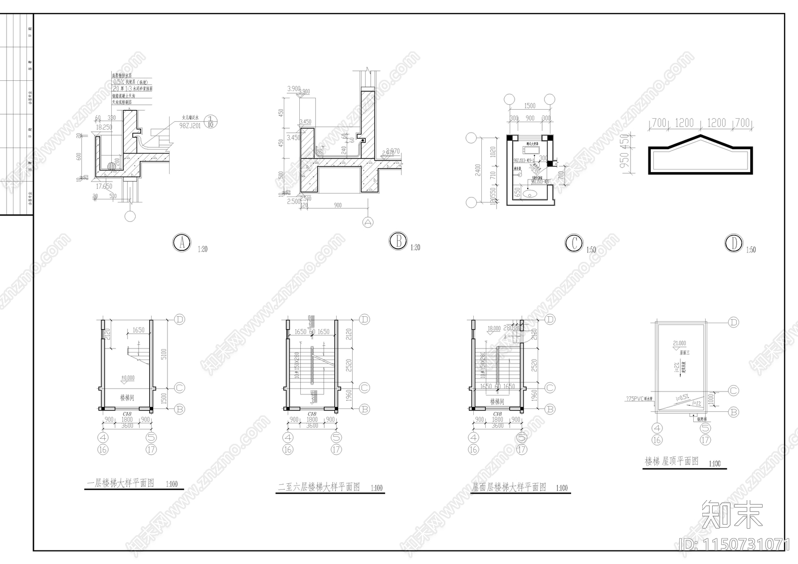 现代学生公寓设计图纸施工图下载【ID:1150731071】