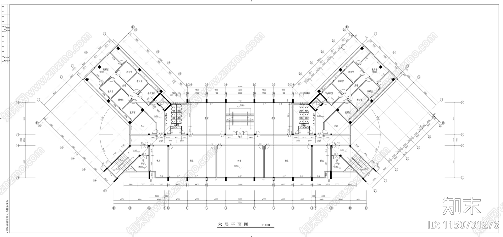 消防大队教学楼cad施工图下载【ID:1150731276】