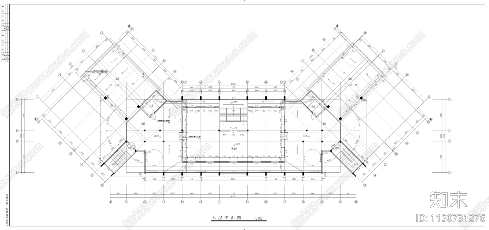 消防大队教学楼cad施工图下载【ID:1150731276】