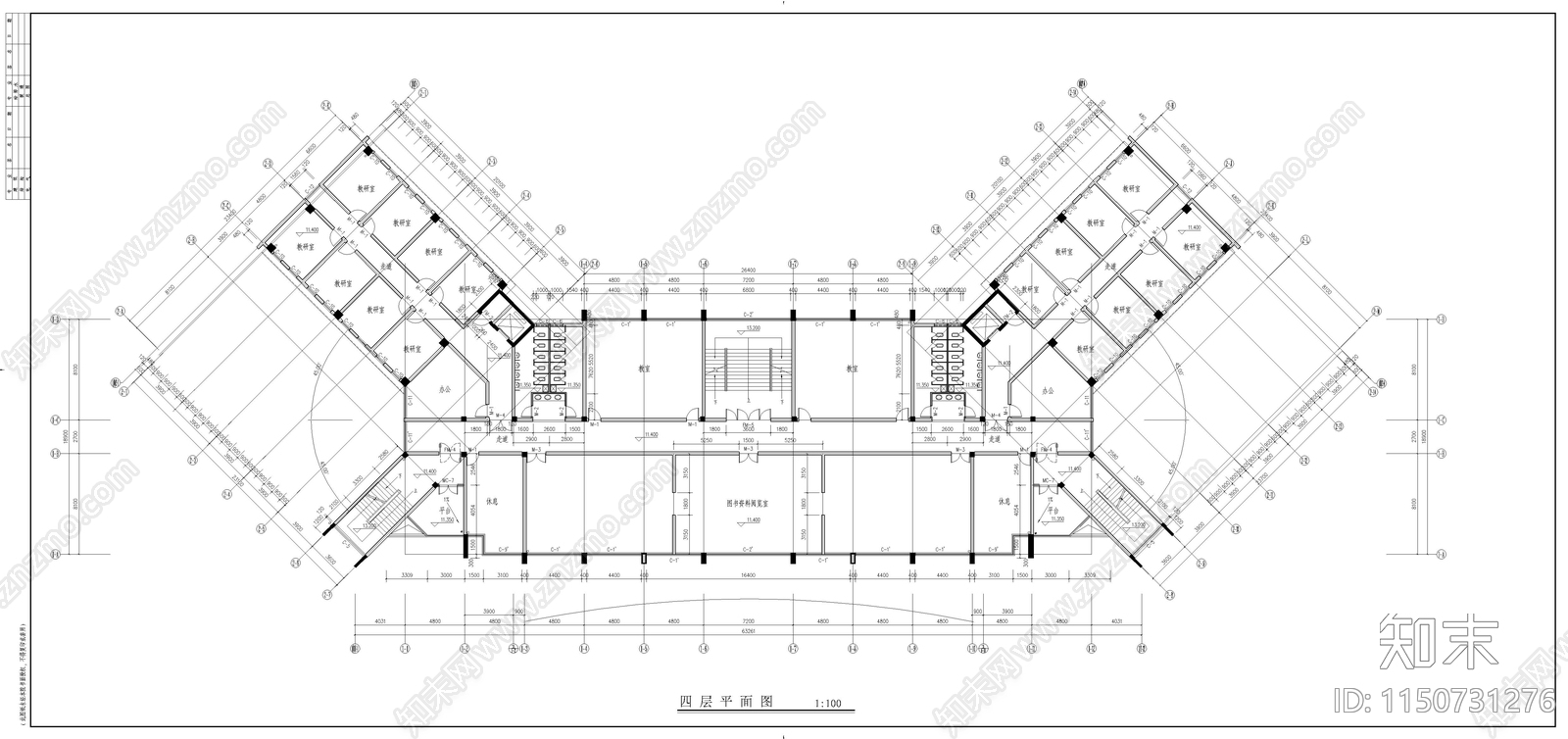 消防大队教学楼cad施工图下载【ID:1150731276】