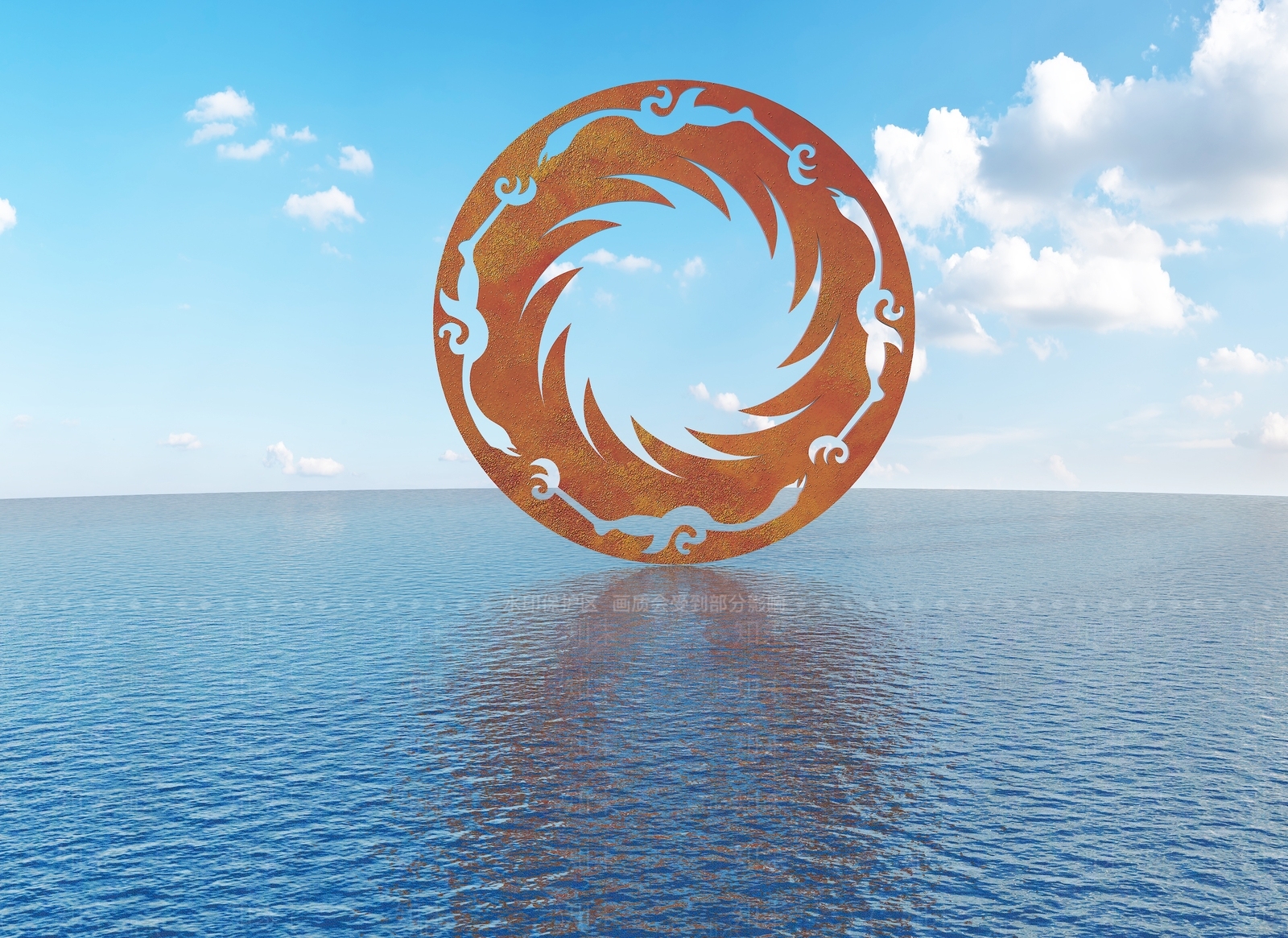 现代太阳神鸟雕塑3D模型下载【ID:1150732132】