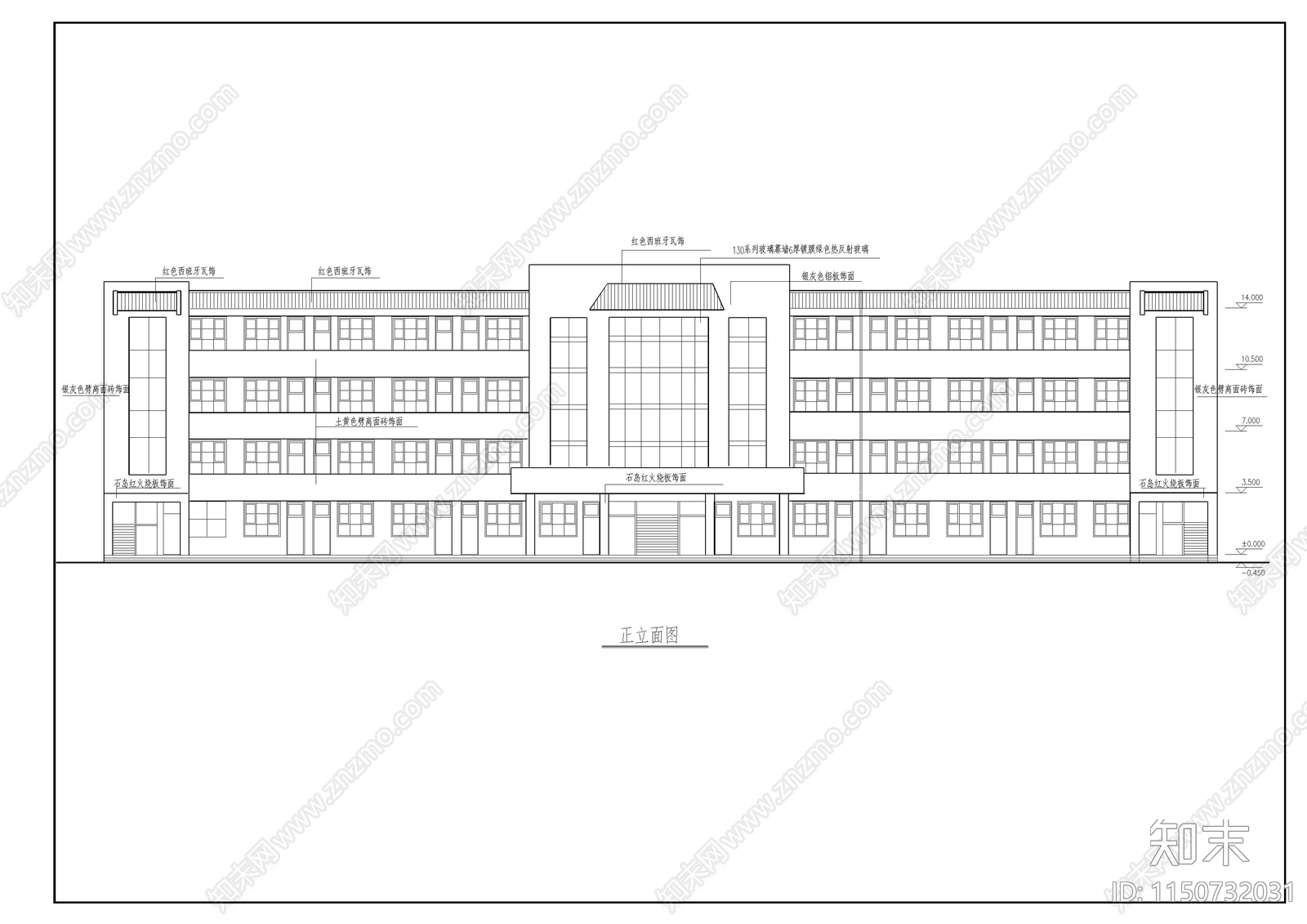 小学教学楼cad施工图下载【ID:1150732031】