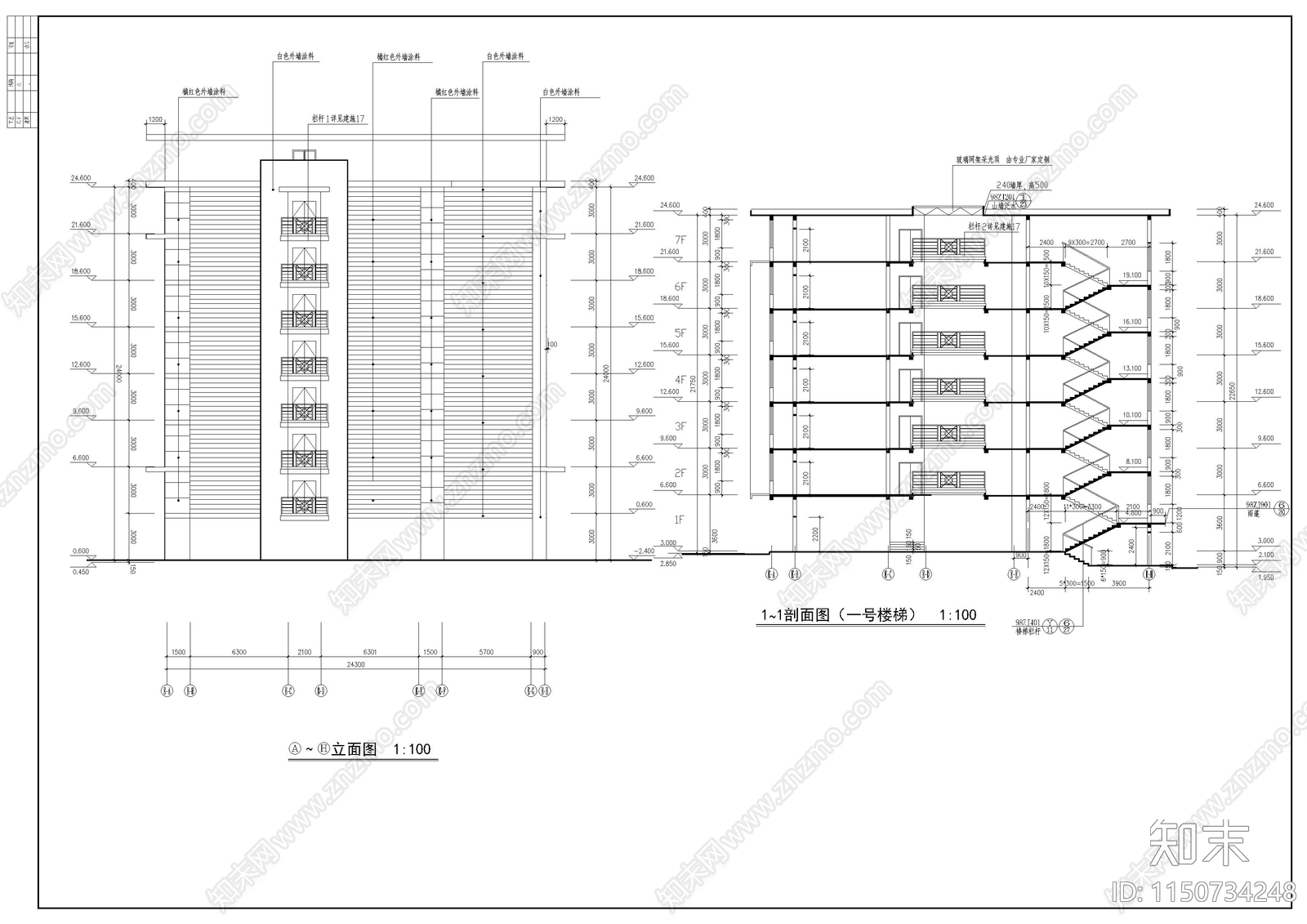 学生公寓cad施工图下载【ID:1150734248】