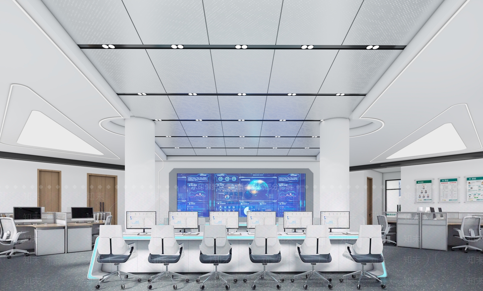 现代指挥大厅3D模型下载【ID:1150734663】