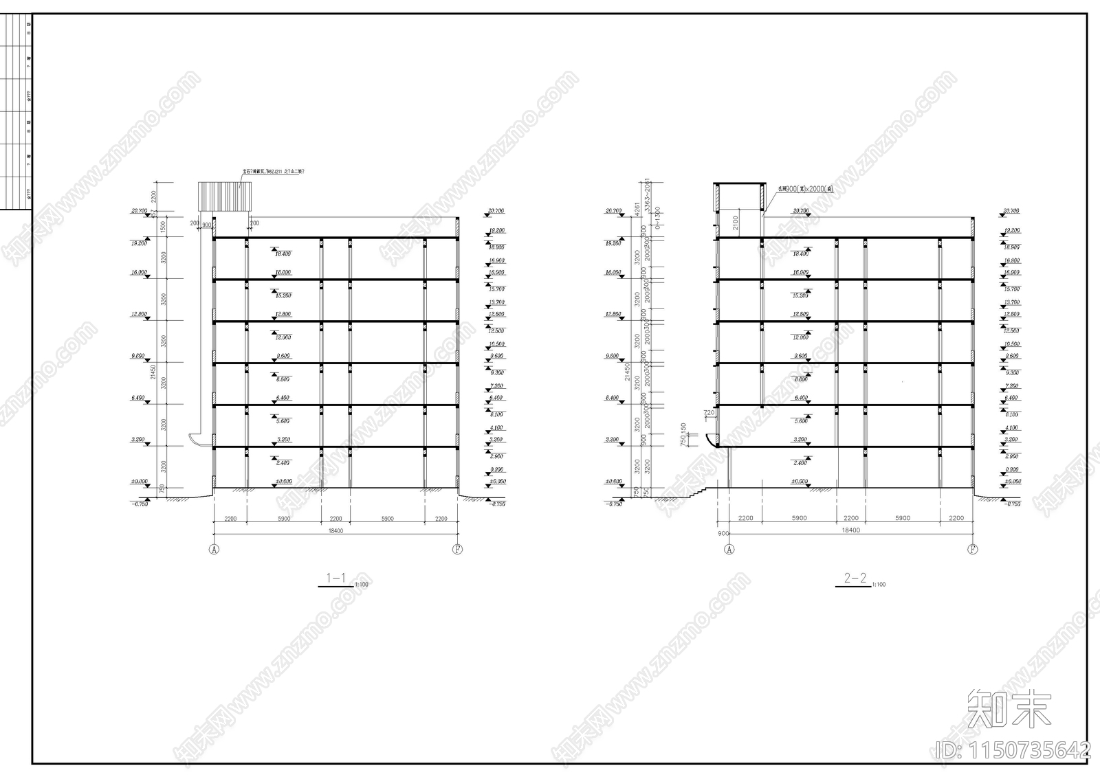 学生公寓建筑方案图cad施工图下载【ID:1150735642】