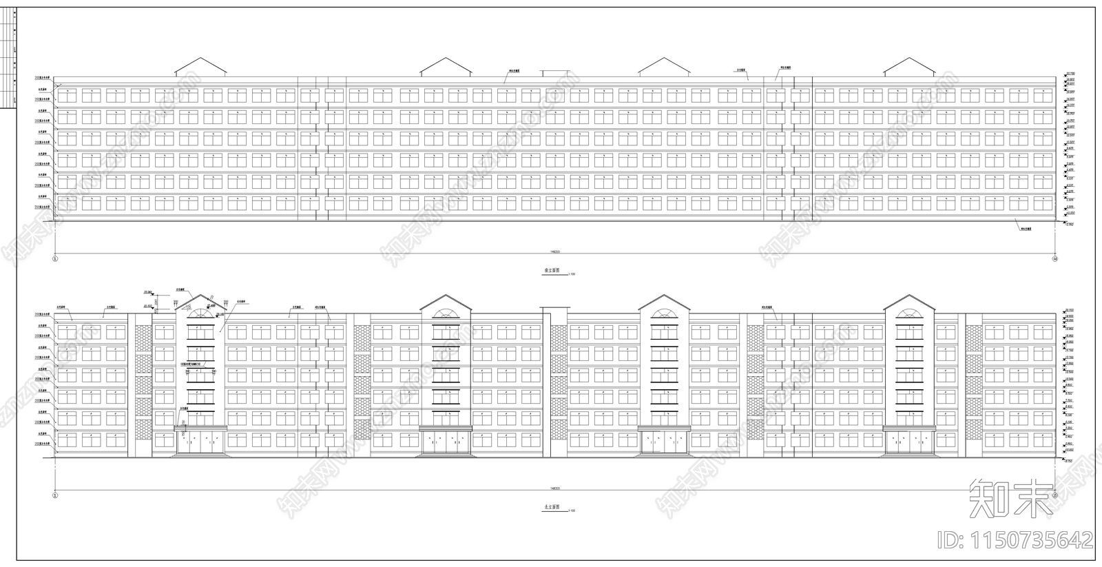 学生公寓建筑方案图cad施工图下载【ID:1150735642】