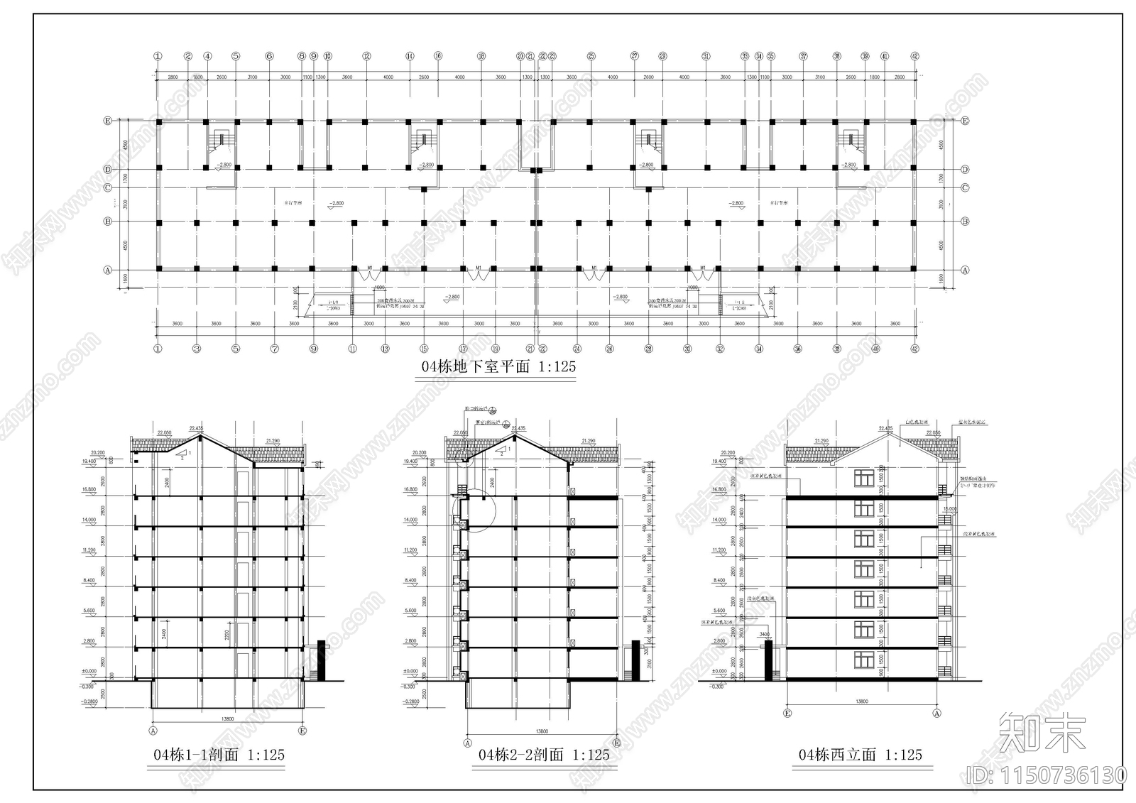 学生公寓cad施工图下载【ID:1150736130】