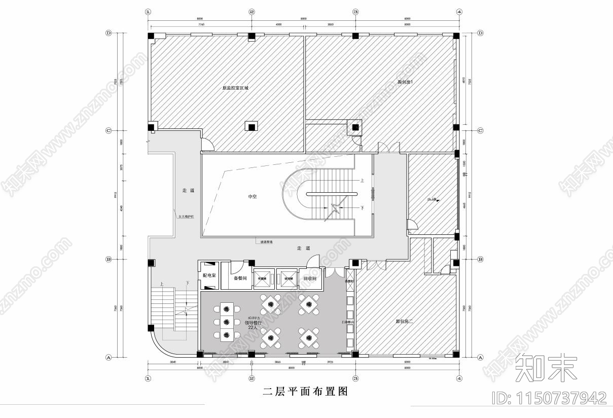 某院餐厅厨房平面图施工图下载【ID:1150737942】