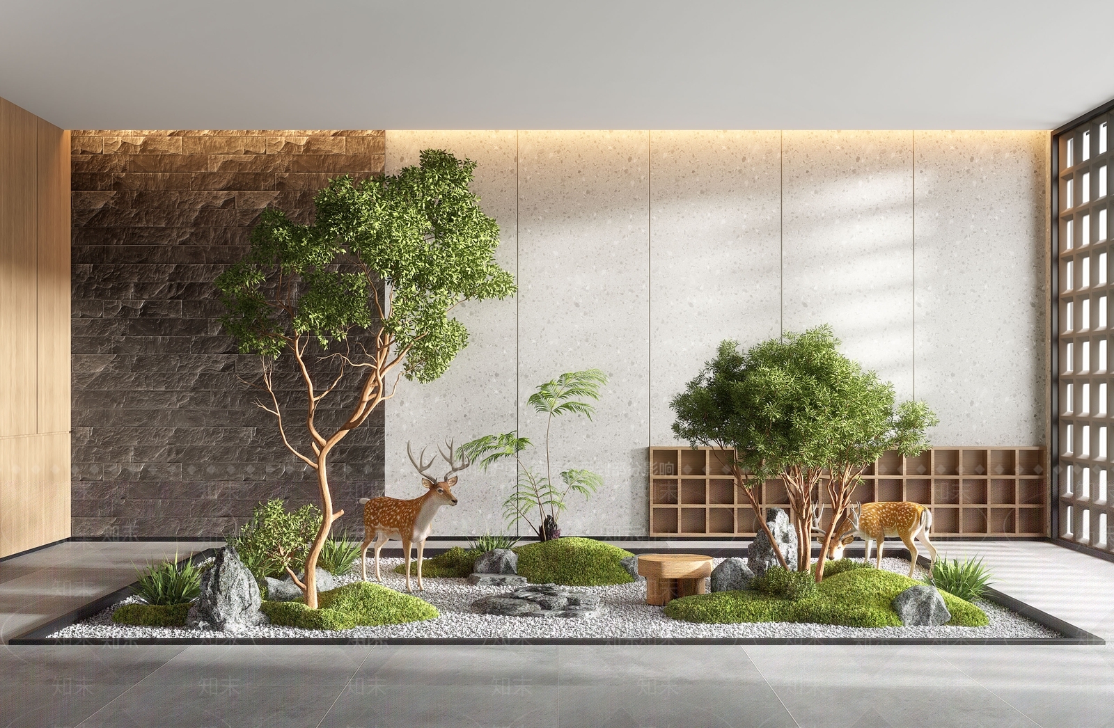 现代室内景观植物造景SU模型下载【ID:1150738271】