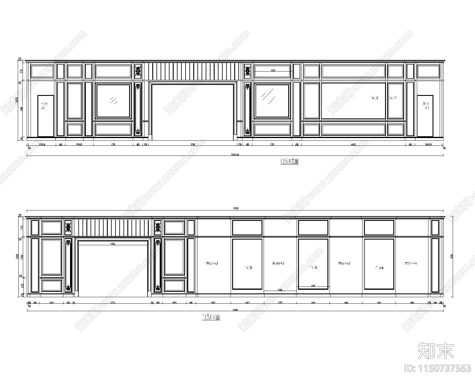 北京红星美凯龙店外立面cad施工图下载【ID:1150737563】