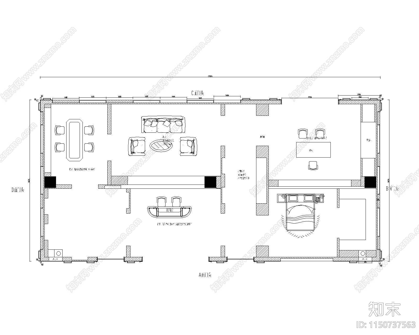 北京红星美凯龙店外立面cad施工图下载【ID:1150737563】