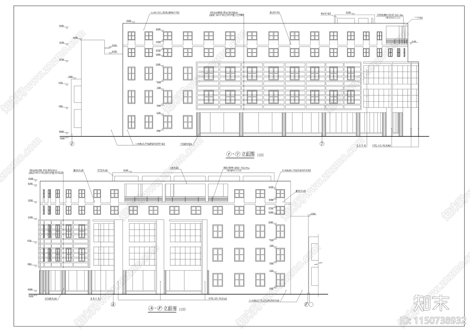 学校食堂建筑cad施工图下载【ID:1150738932】