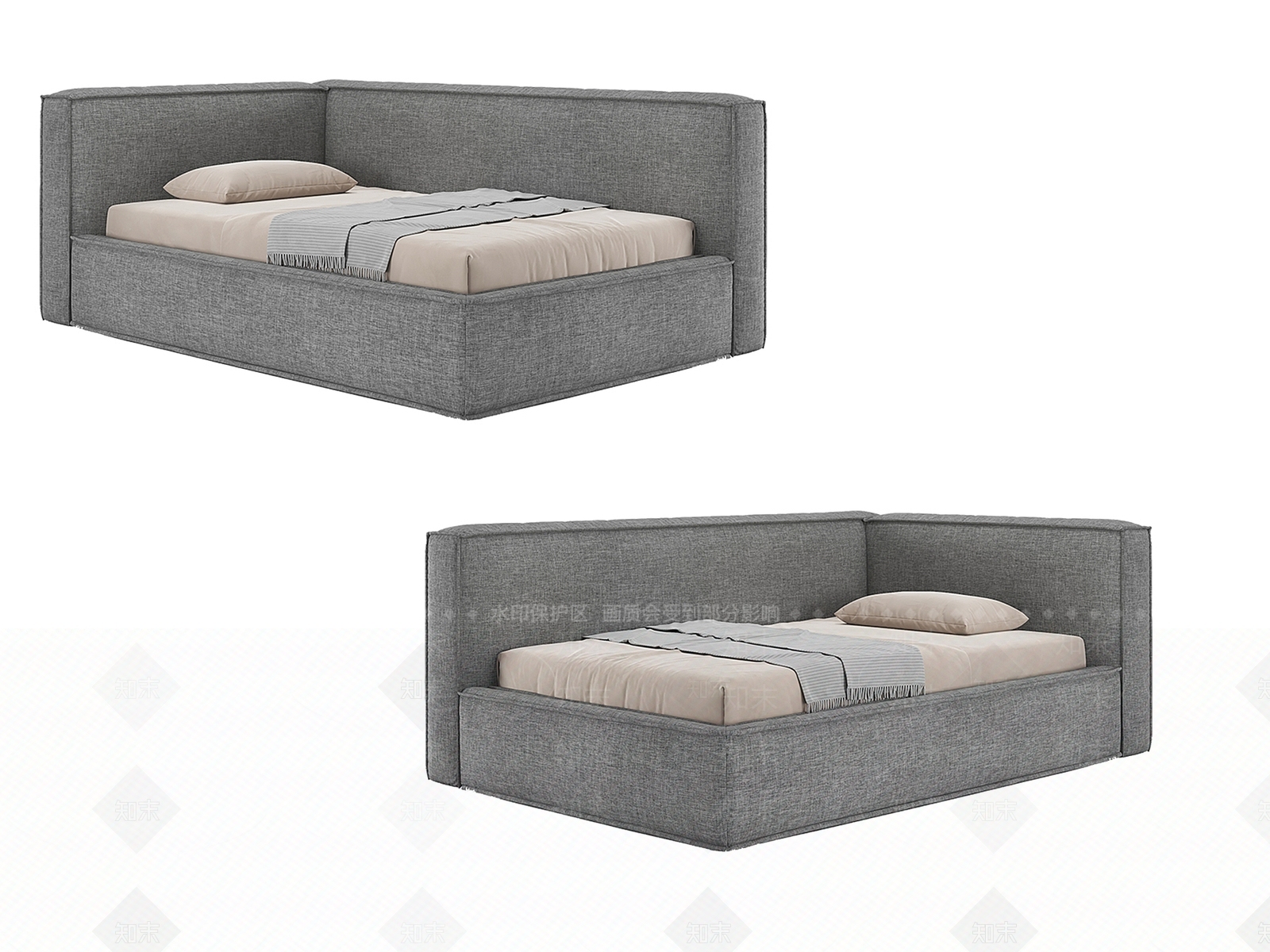 北欧简约沙发床3D模型下载【ID:1150740396】