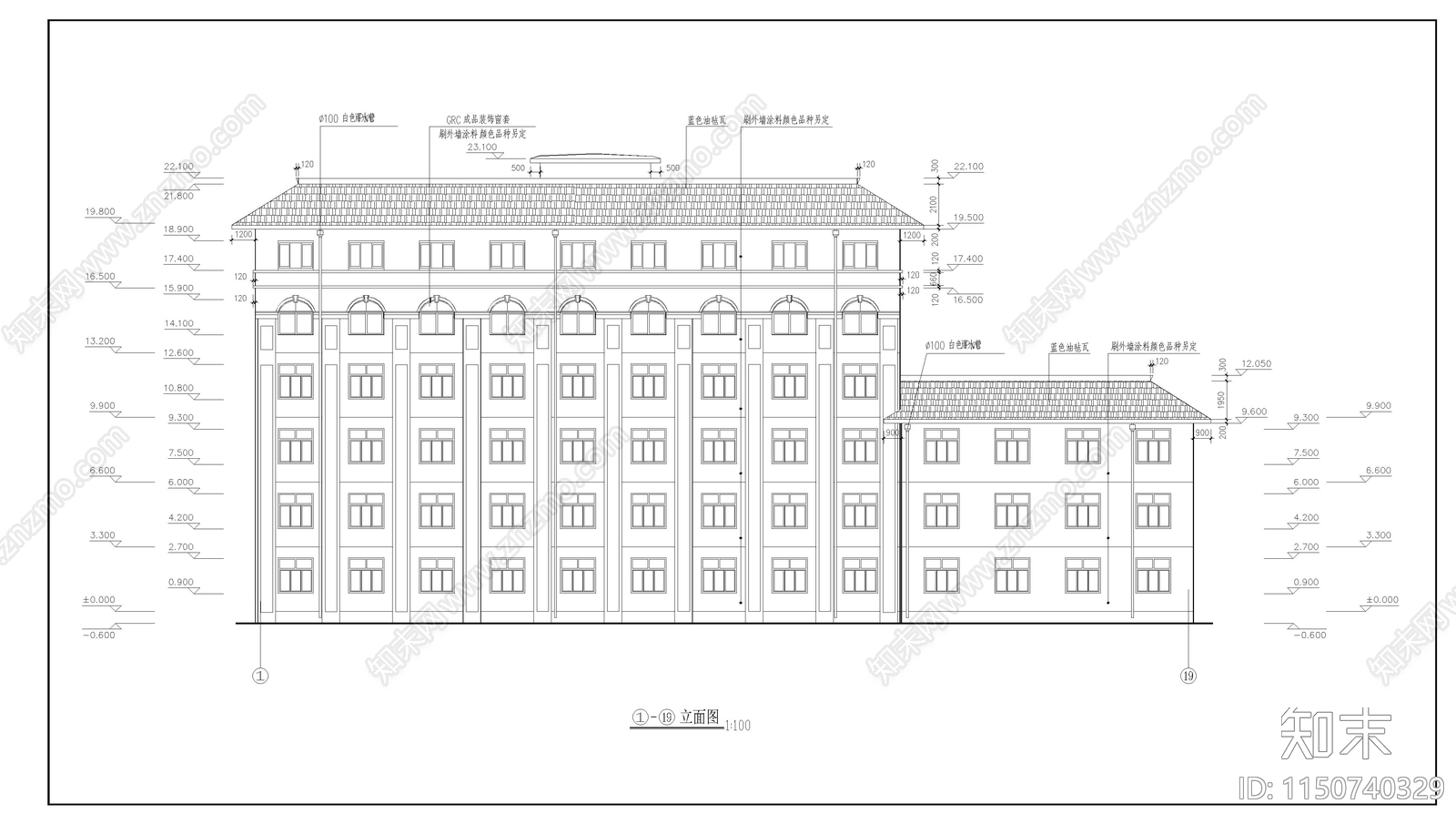 学校综合楼建筑cad施工图下载【ID:1150740329】