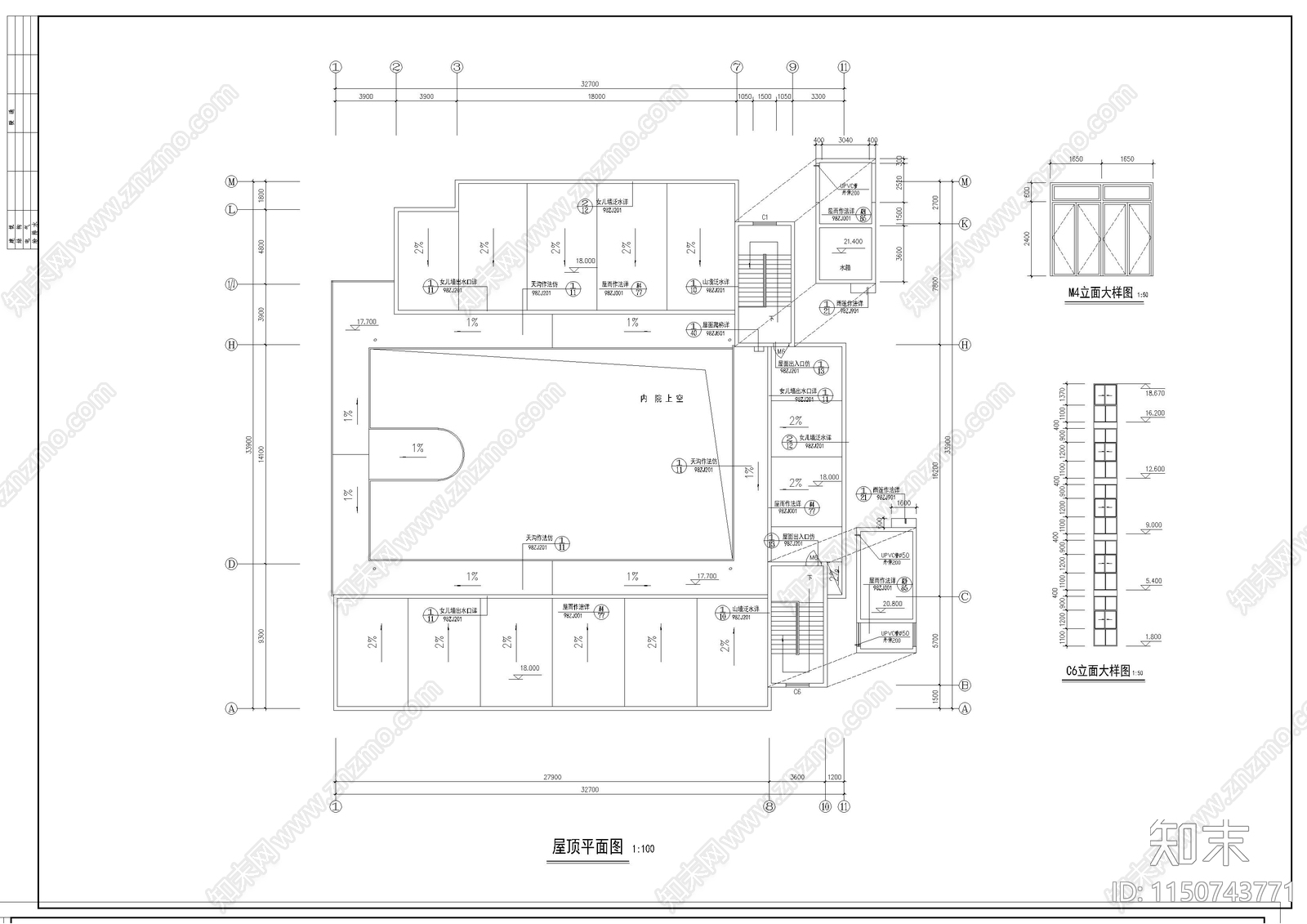 医学院教学楼建筑cad施工图下载【ID:1150743771】