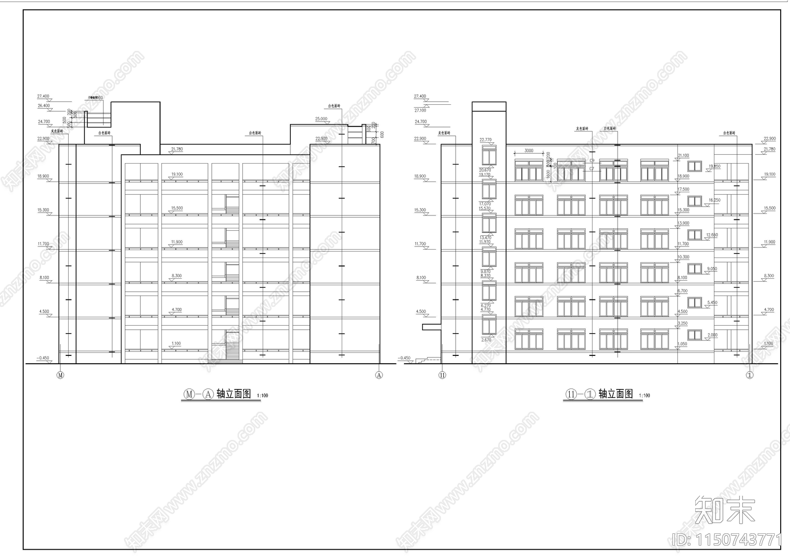 医学院教学楼建筑cad施工图下载【ID:1150743771】