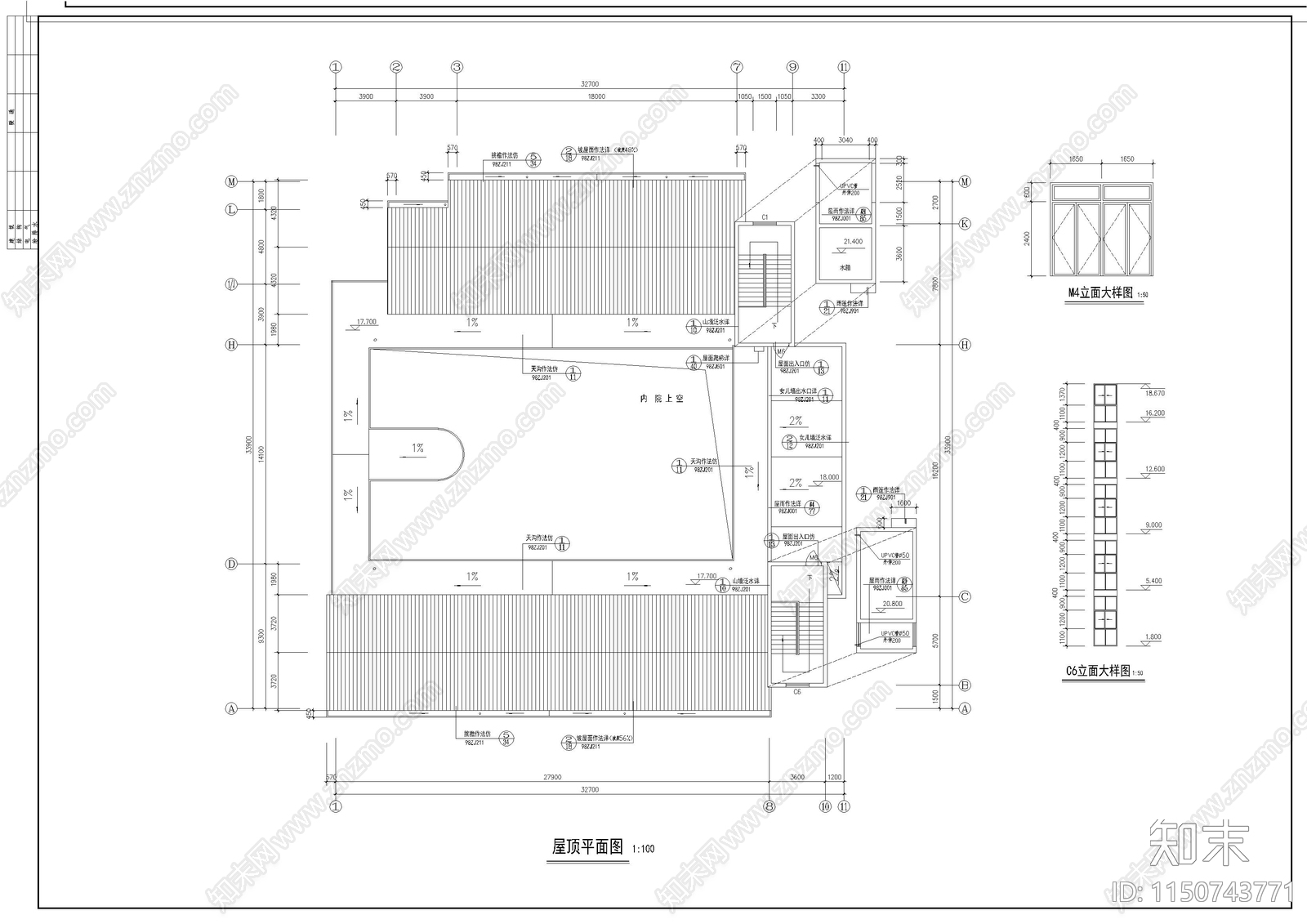 医学院教学楼建筑cad施工图下载【ID:1150743771】