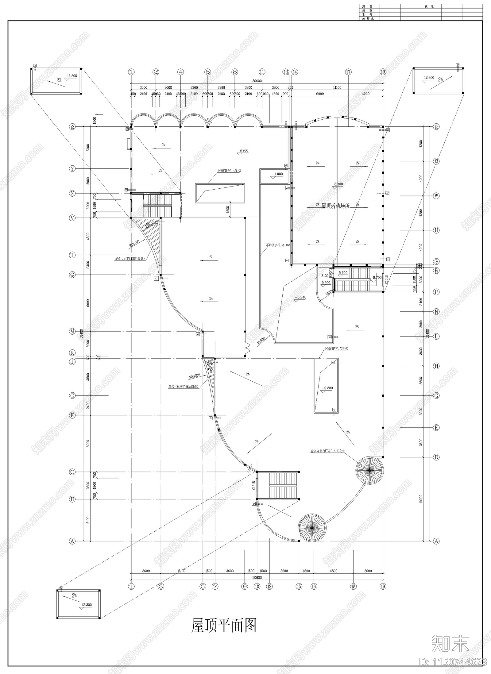 幼儿园建筑图cad施工图下载【ID:1150744623】