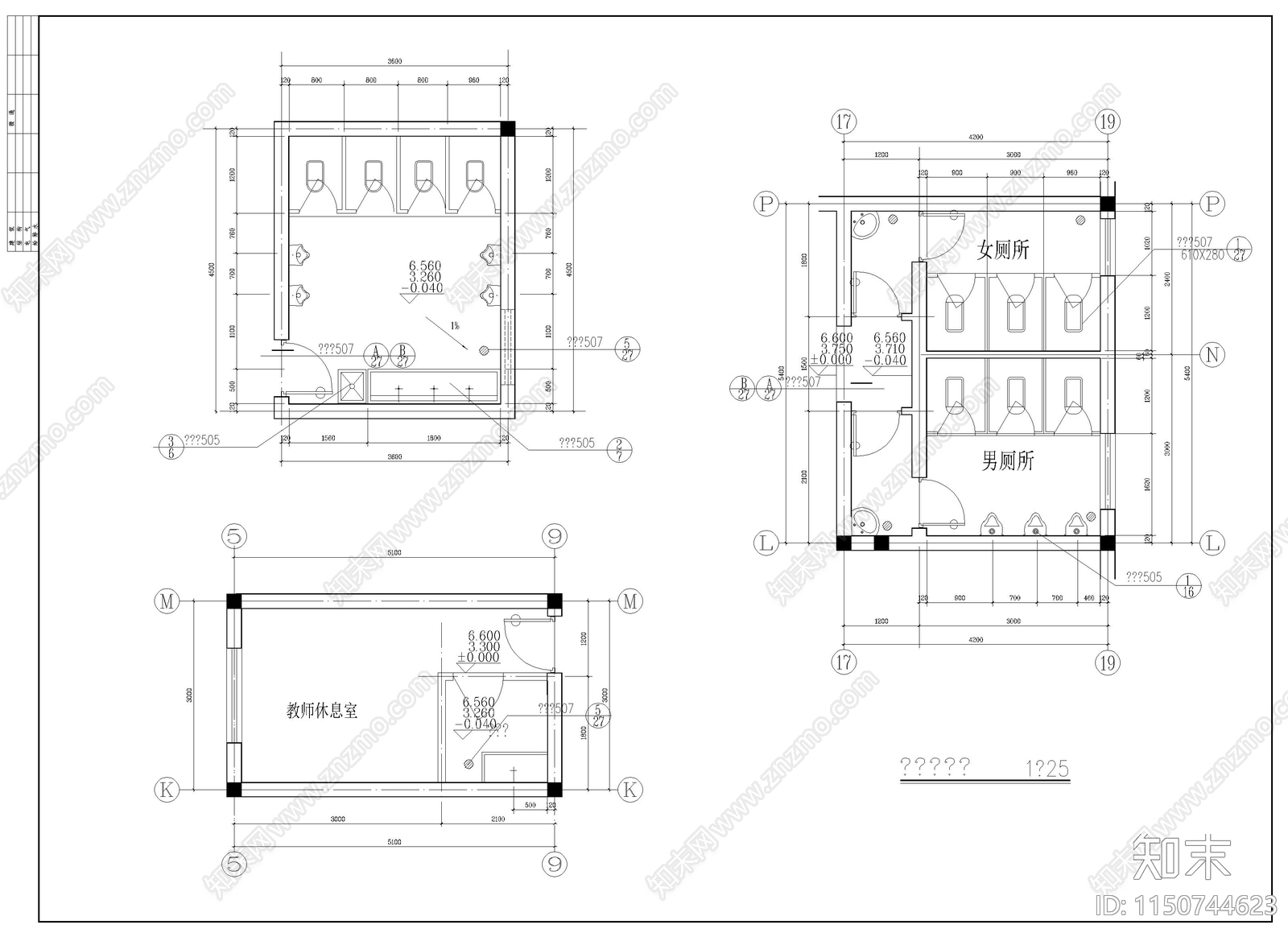 幼儿园建筑图cad施工图下载【ID:1150744623】