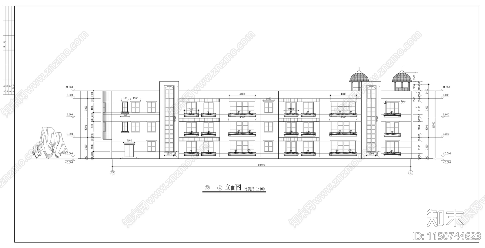 幼儿园建筑图cad施工图下载【ID:1150744623】