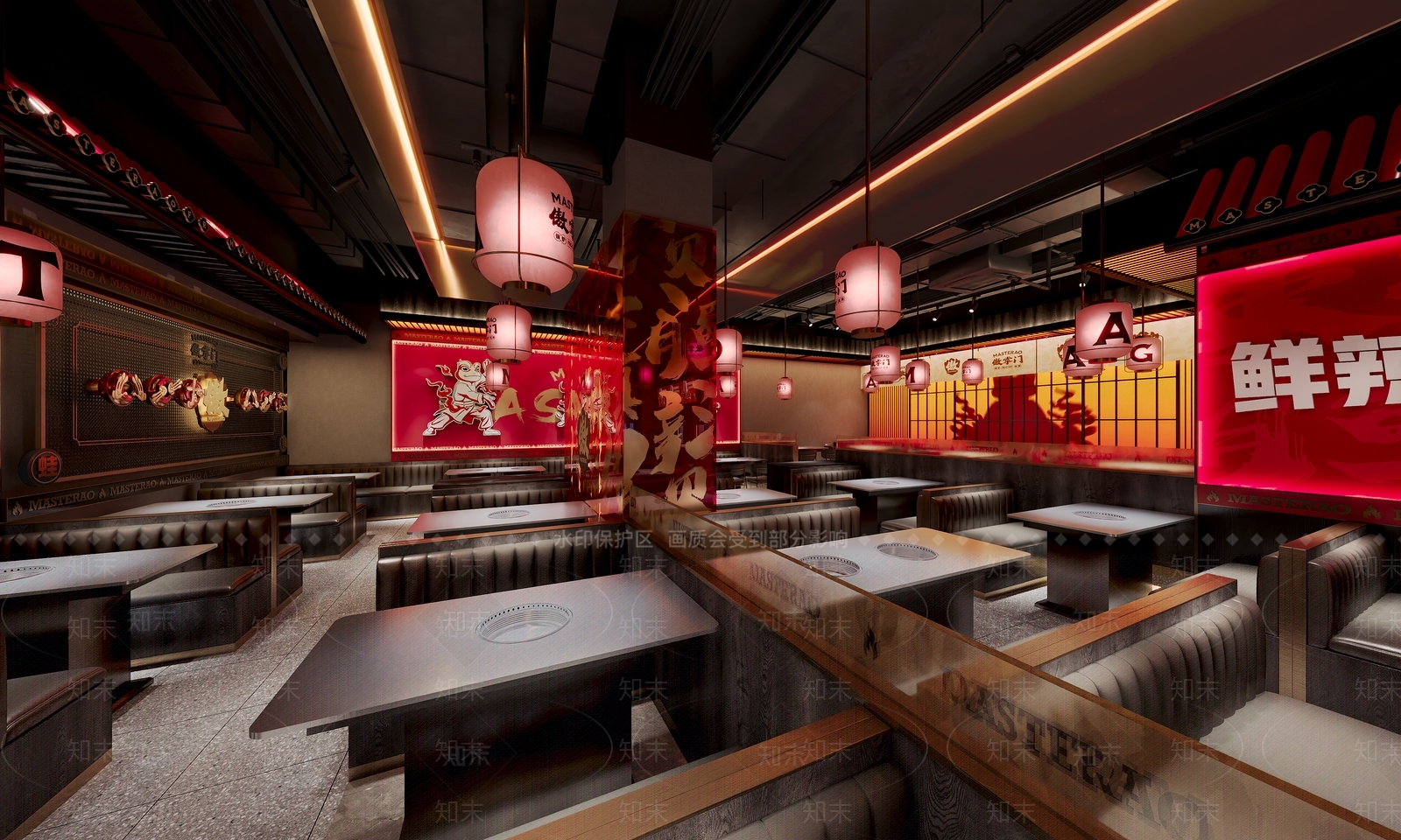 新中式餐饮火锅店3D模型下载【ID:1150746712】