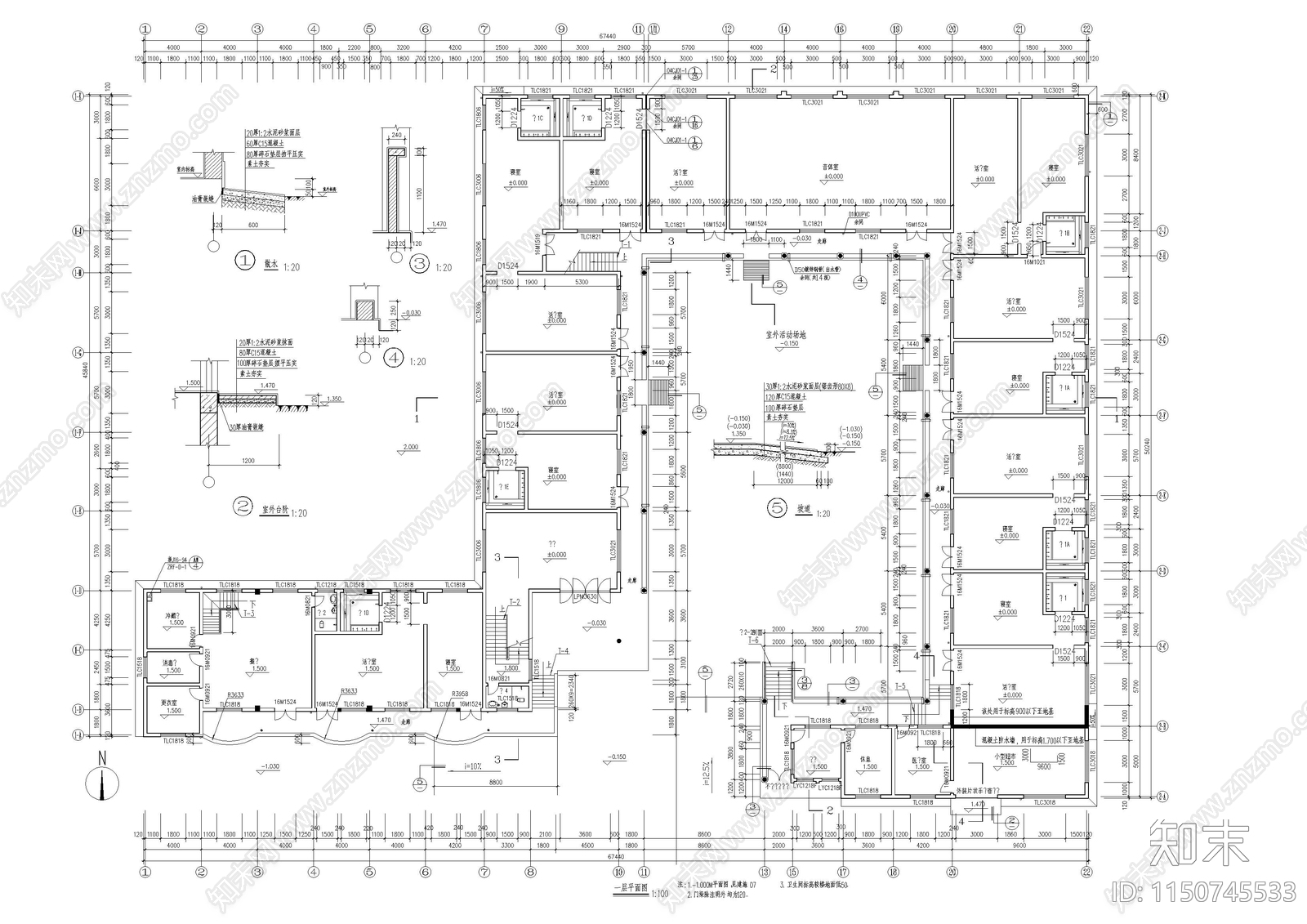 幼儿园设计图cad施工图下载【ID:1150745533】