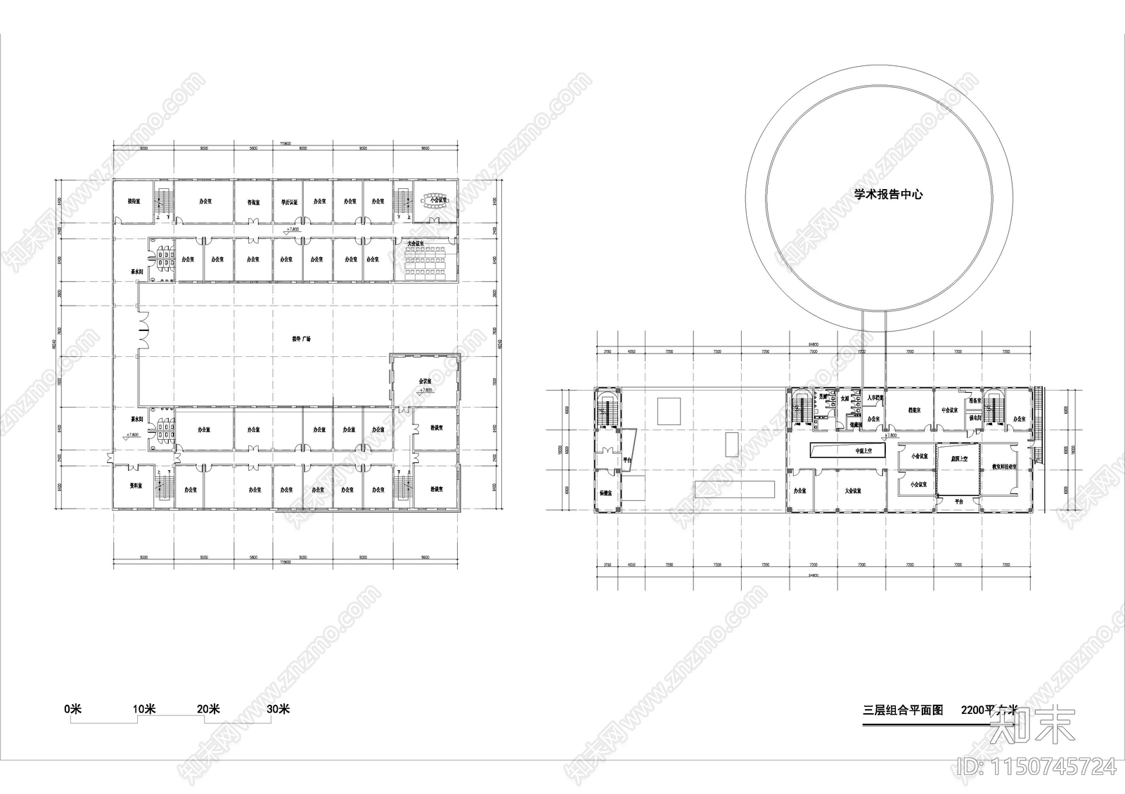 学校综合楼平面图施工图下载【ID:1150745724】