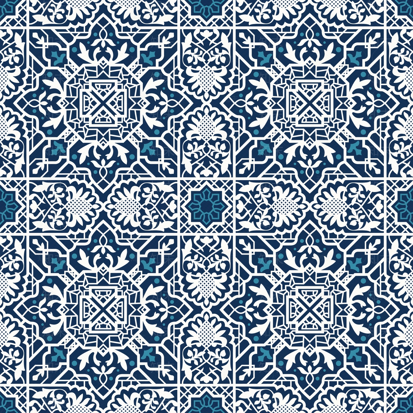 复古阿拉伯花纹壁纸贴图下载【ID:1150767416】