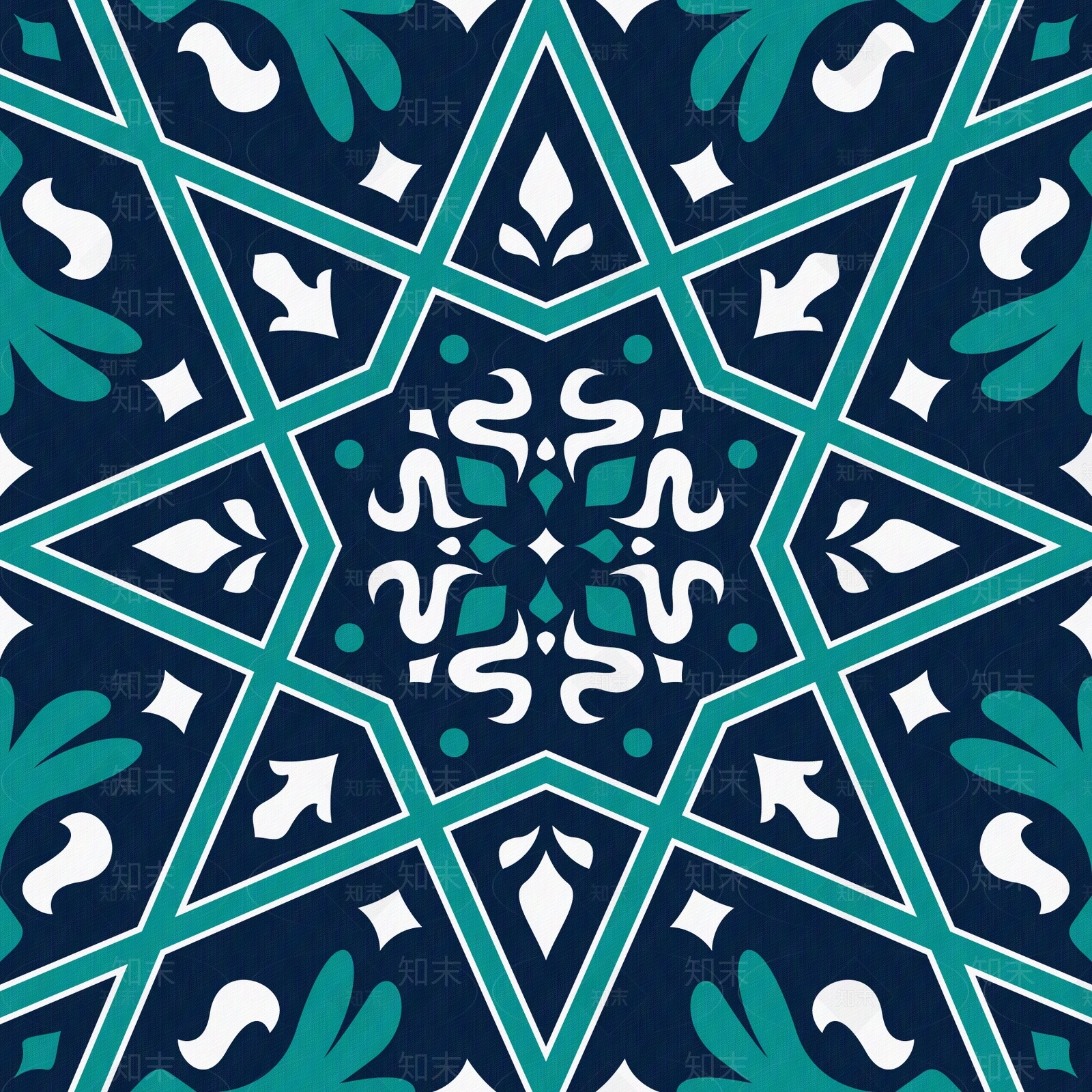 复古阿拉伯花纹壁纸贴图下载【ID:1150767533】