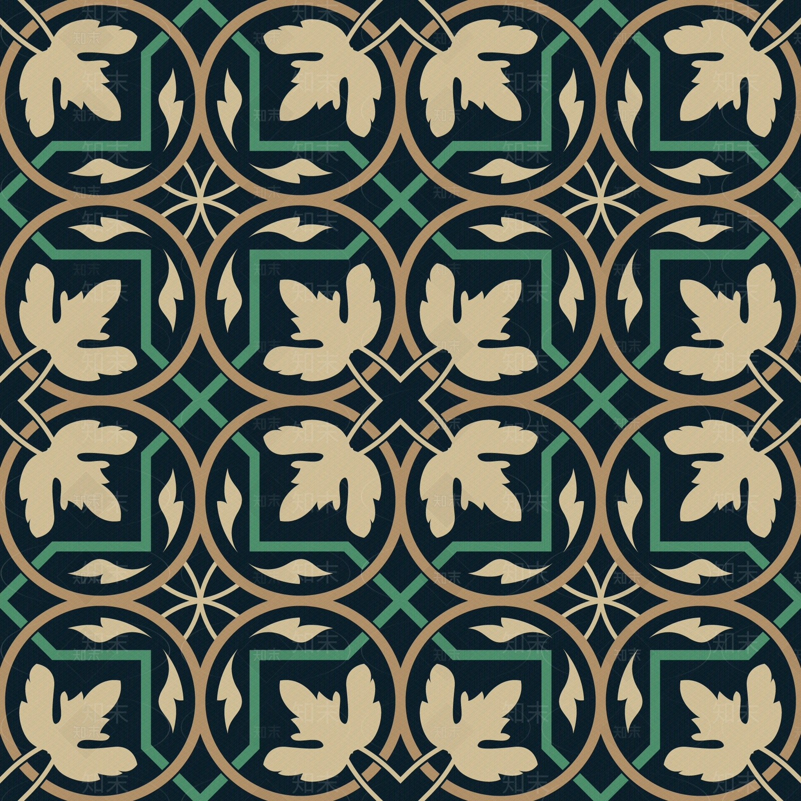 复古阿拉伯花纹壁纸贴图下载【ID:1150767632】