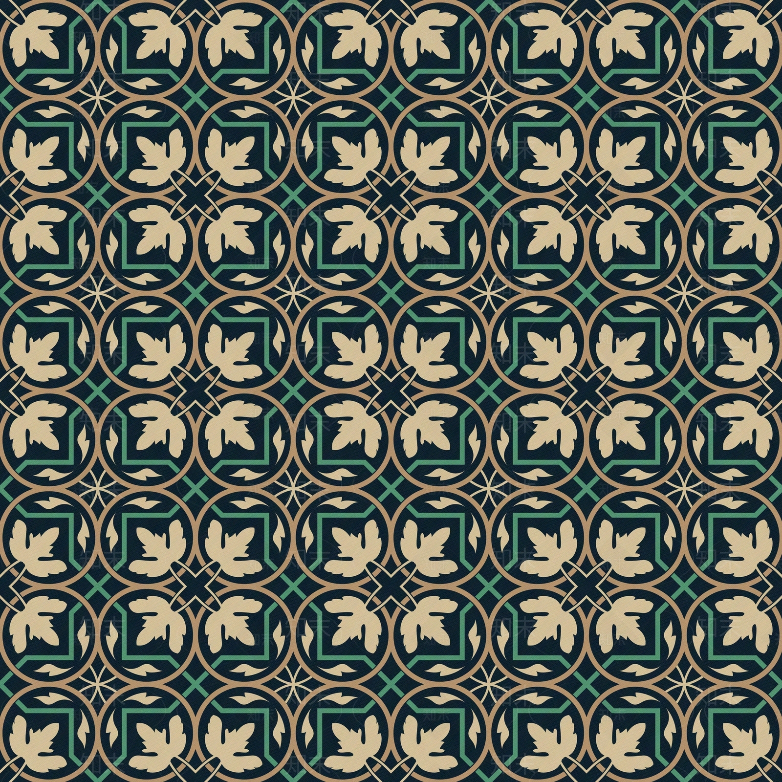 复古阿拉伯花纹壁纸贴图下载【ID:1150767676】