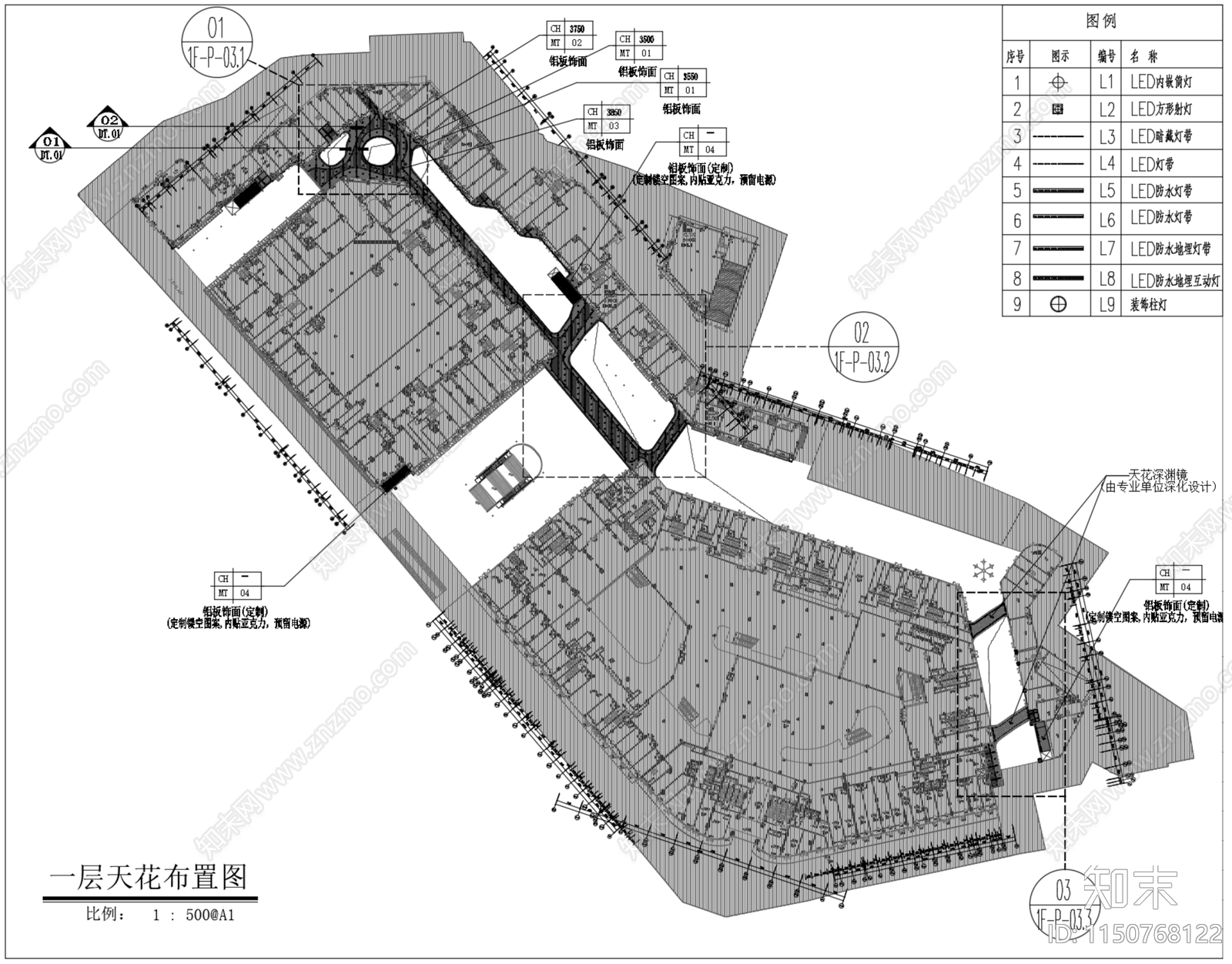 商业户外广场室外街区cad施工图下载【ID:1150768122】