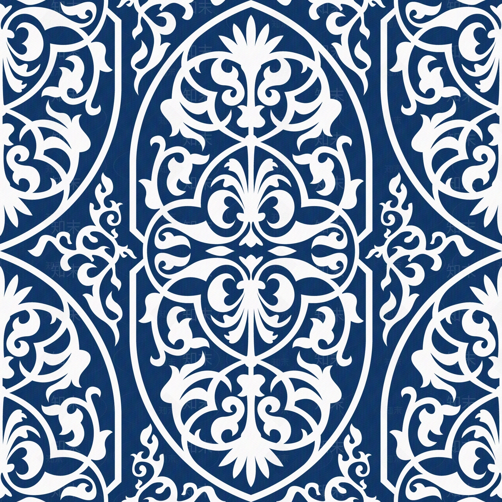 复古阿拉伯花纹壁纸贴图下载【ID:1150768060】