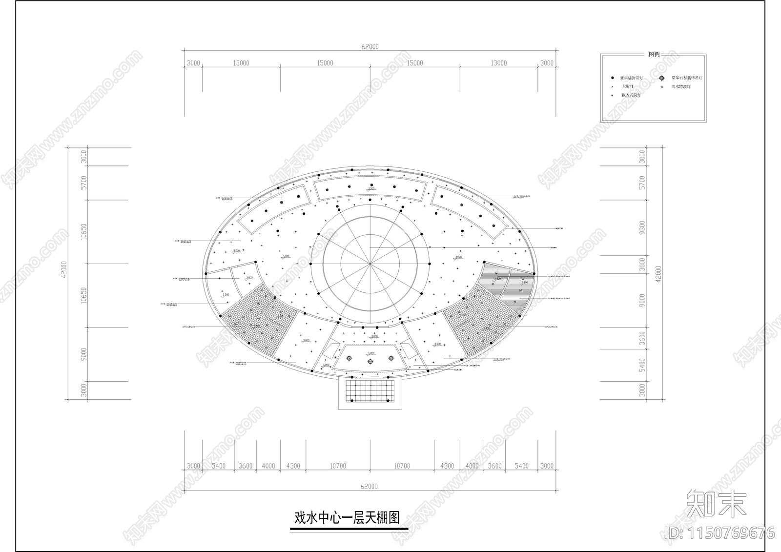 3000㎡游泳cad施工图下载【ID:1150769676】