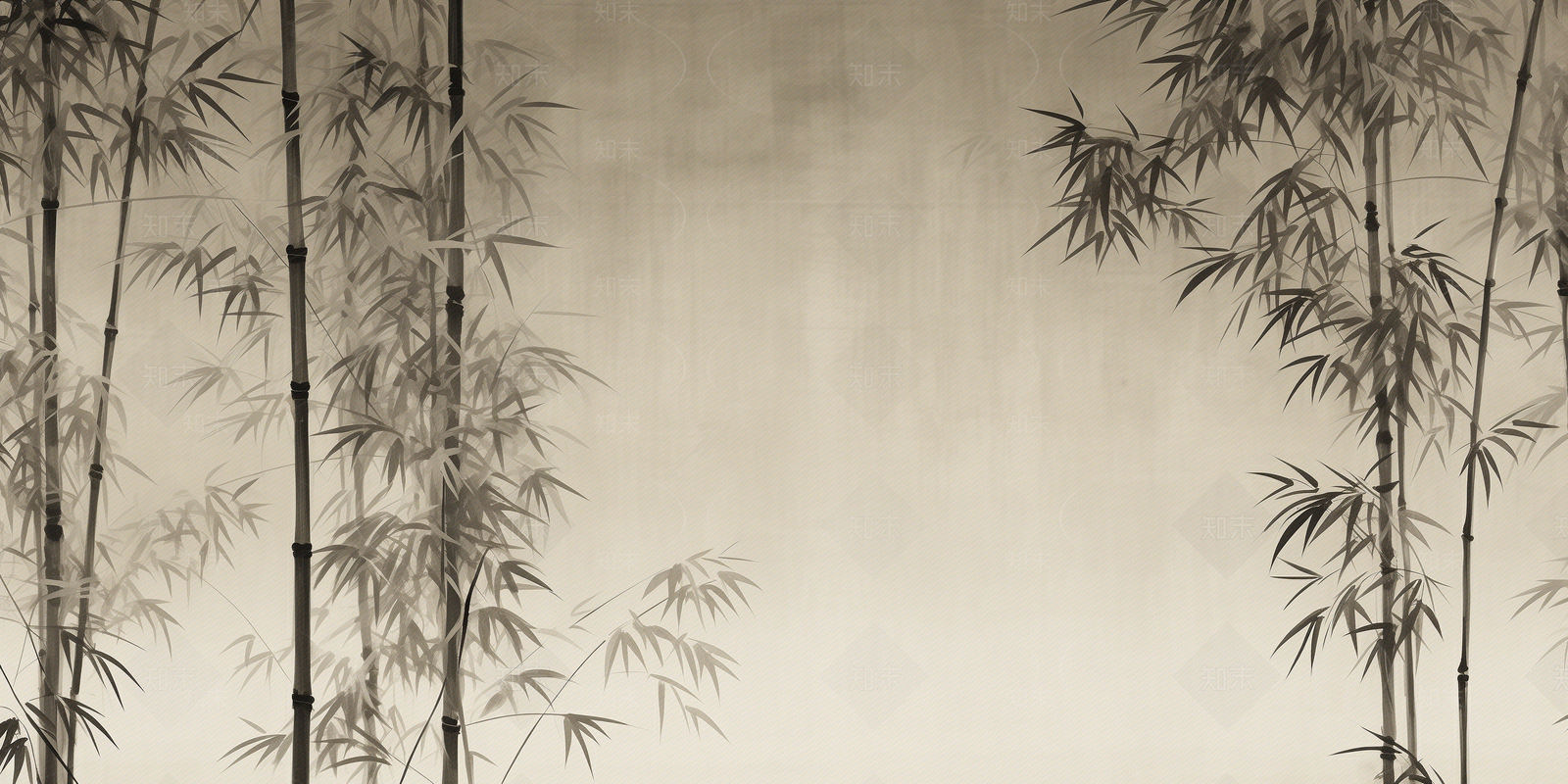 新中式禅意竹子壁纸贴图下载【ID:1150769673】
