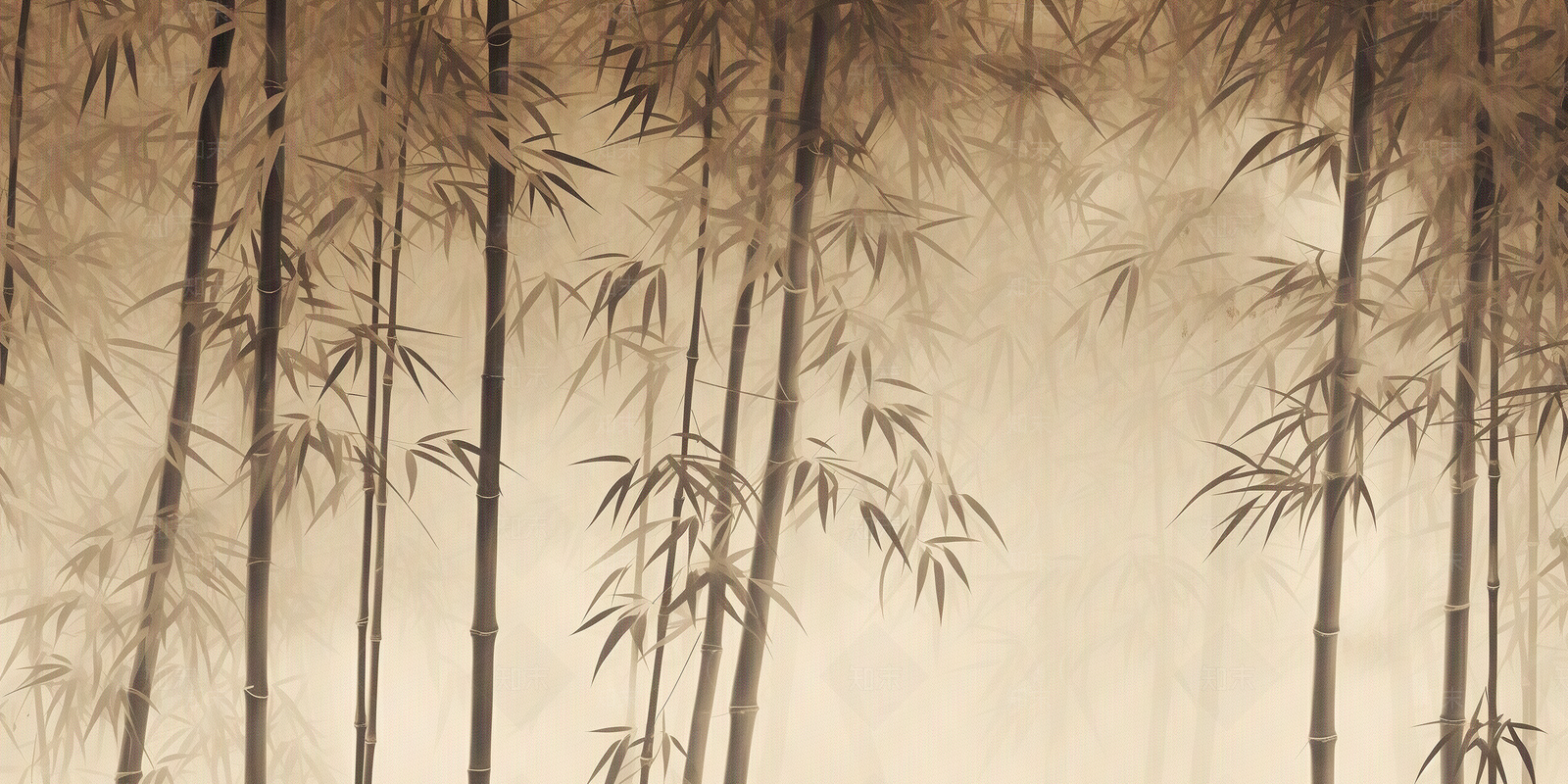 新中式禅意竹子壁纸贴图下载【ID:1150769638】