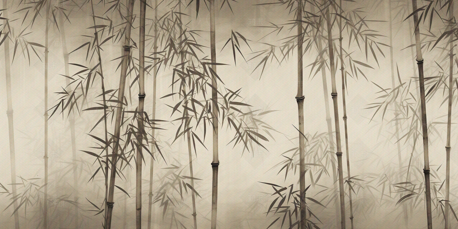 新中式禅意竹子壁纸贴图下载【ID:1150769711】
