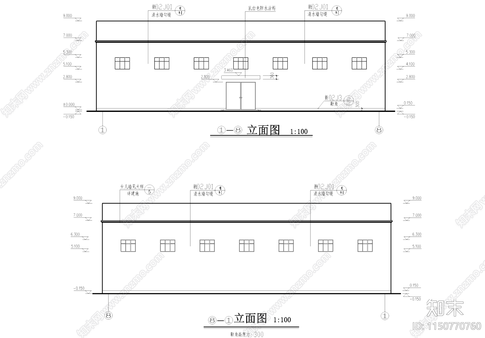 种子加工厂仓库工业建筑cad施工图下载【ID:1150770760】