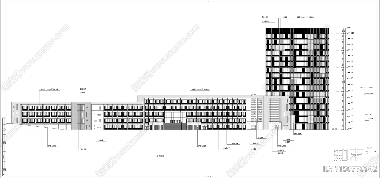 某高校图书馆建筑图cad施工图下载【ID:1150770942】