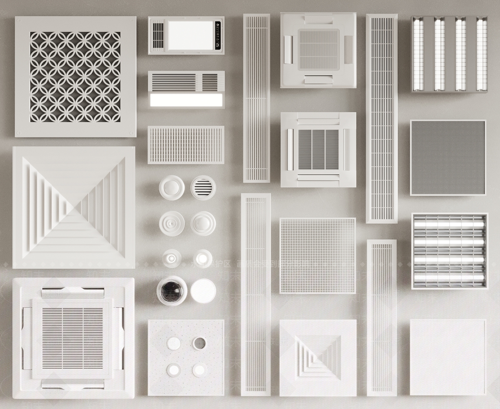 空调口3D模型下载【ID:1150774733】