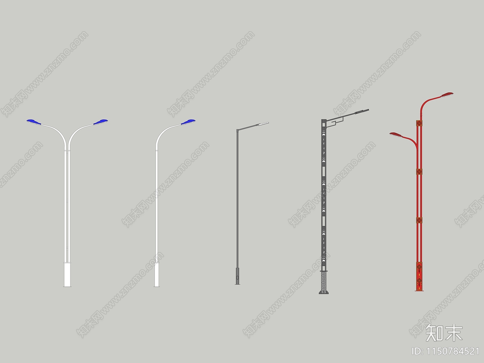 现代路灯SU模型下载【ID:1150784521】